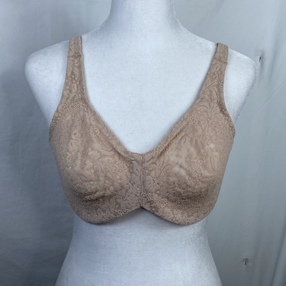 Wacoal 65547 Nude Colored Halo Lace Unloaded Underwire Bra. Size 32DD. - Picture 3 of 15